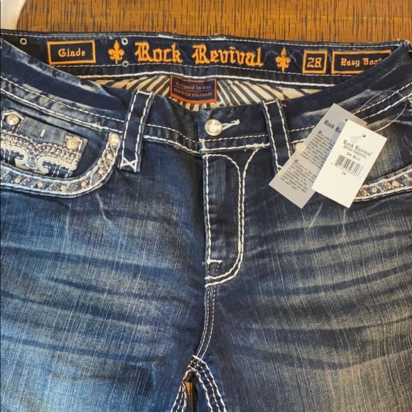 NWT Rock Revival Glade Bling Easy Bootcut Jeans - Picture 8 of 14
